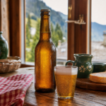 Bière artisanale ambrée 33cl présenté au restaurant Au P'tit Chênex