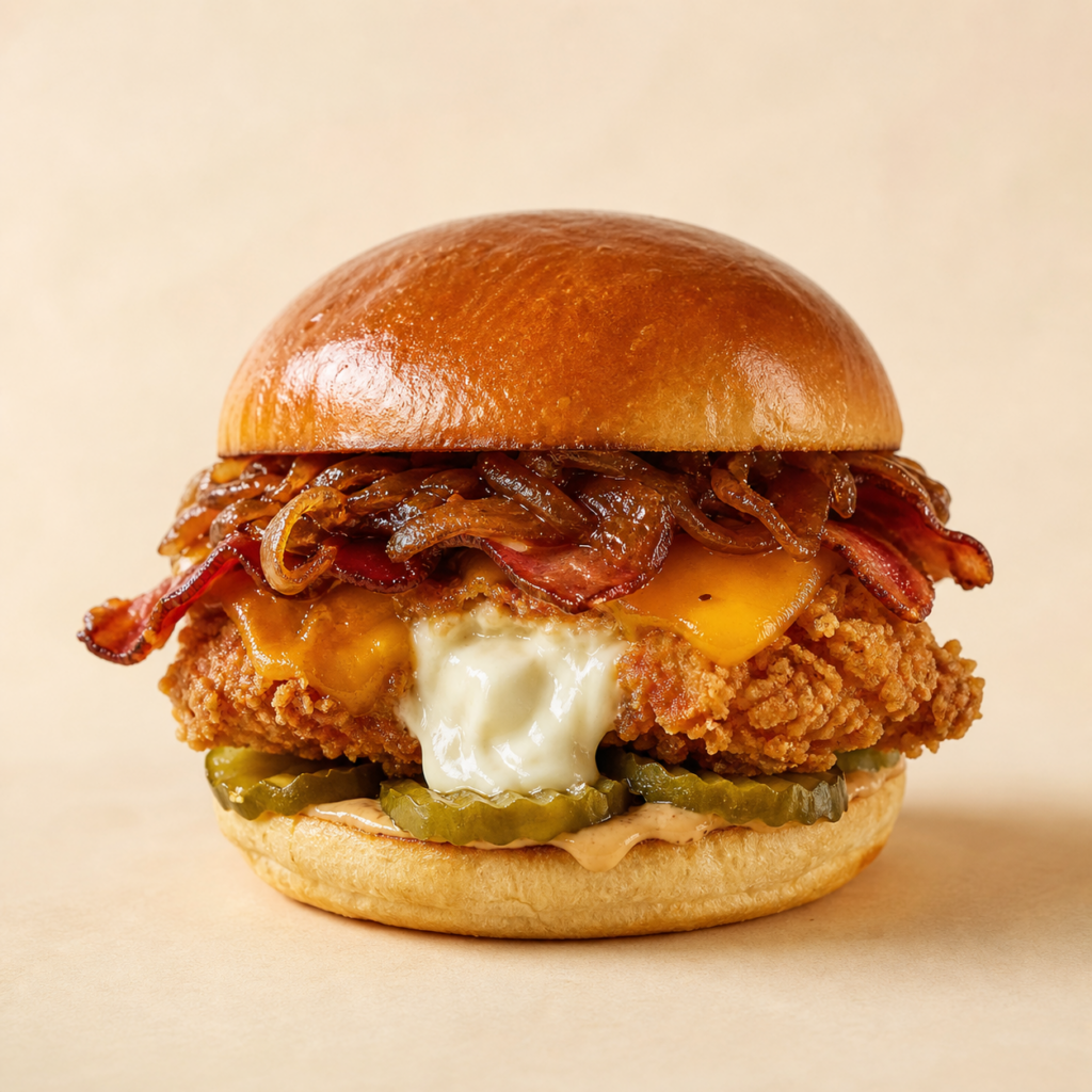 Burger Le Crispy Chicken - Au P'tit Chênex