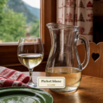 Pichet de vin blanc 1/2 présenté au restaurant Au P'tit Chênex