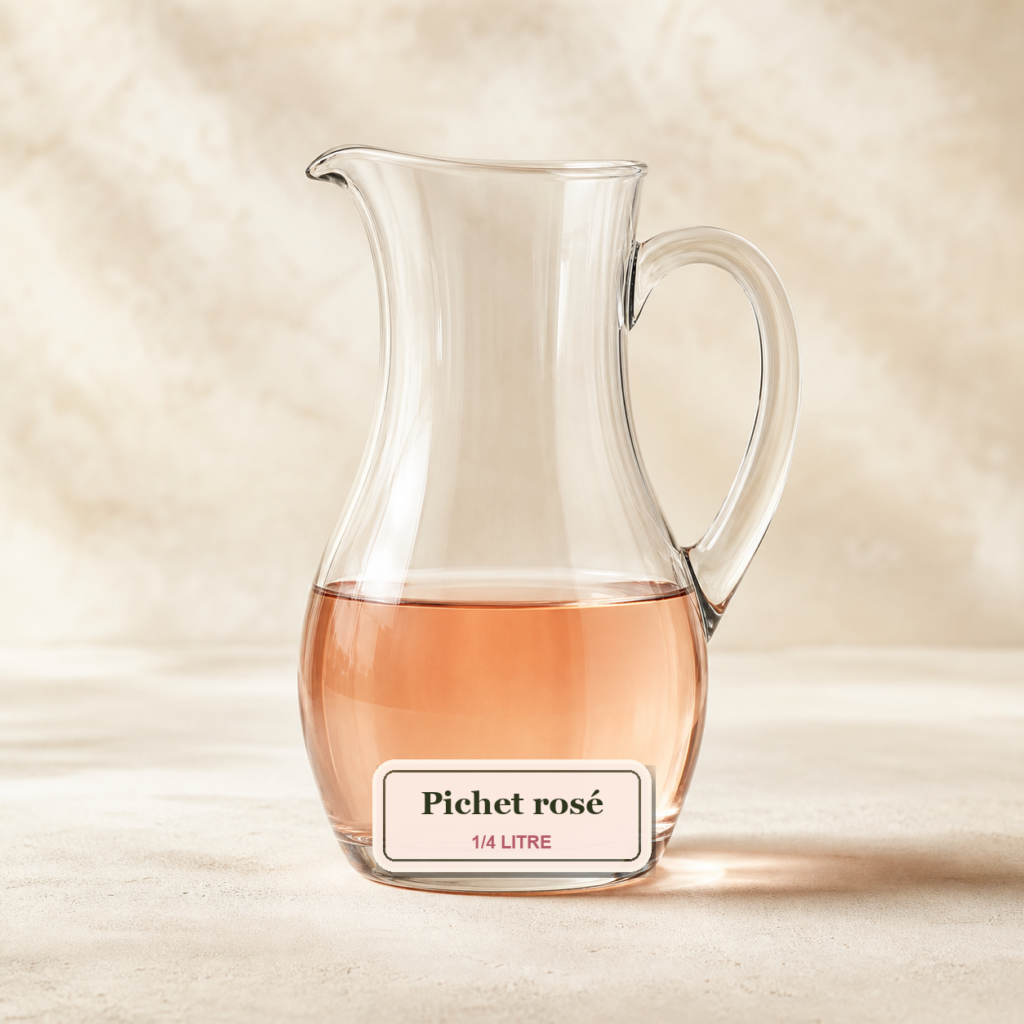 Pichet de vin rosé 1/4 - Au P'tit Chênex