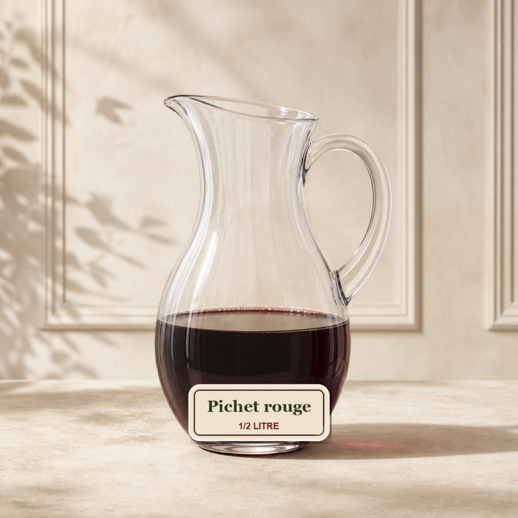 Pichet de vin rouge 1/2 - Au P'tit Chênex