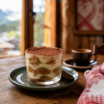 Tiramisu servi au restaurant Au P'tit Chênex